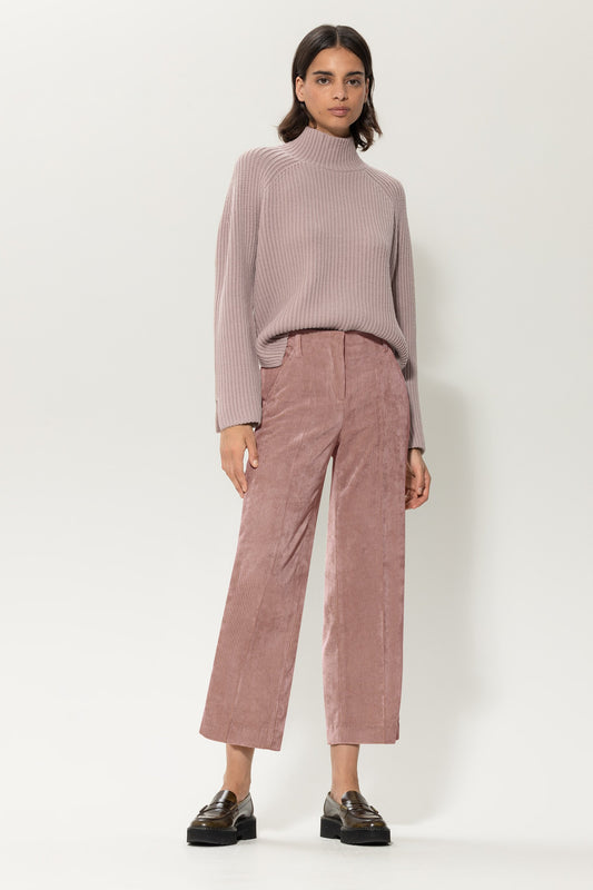 Cropped Pants with Pressed Creases