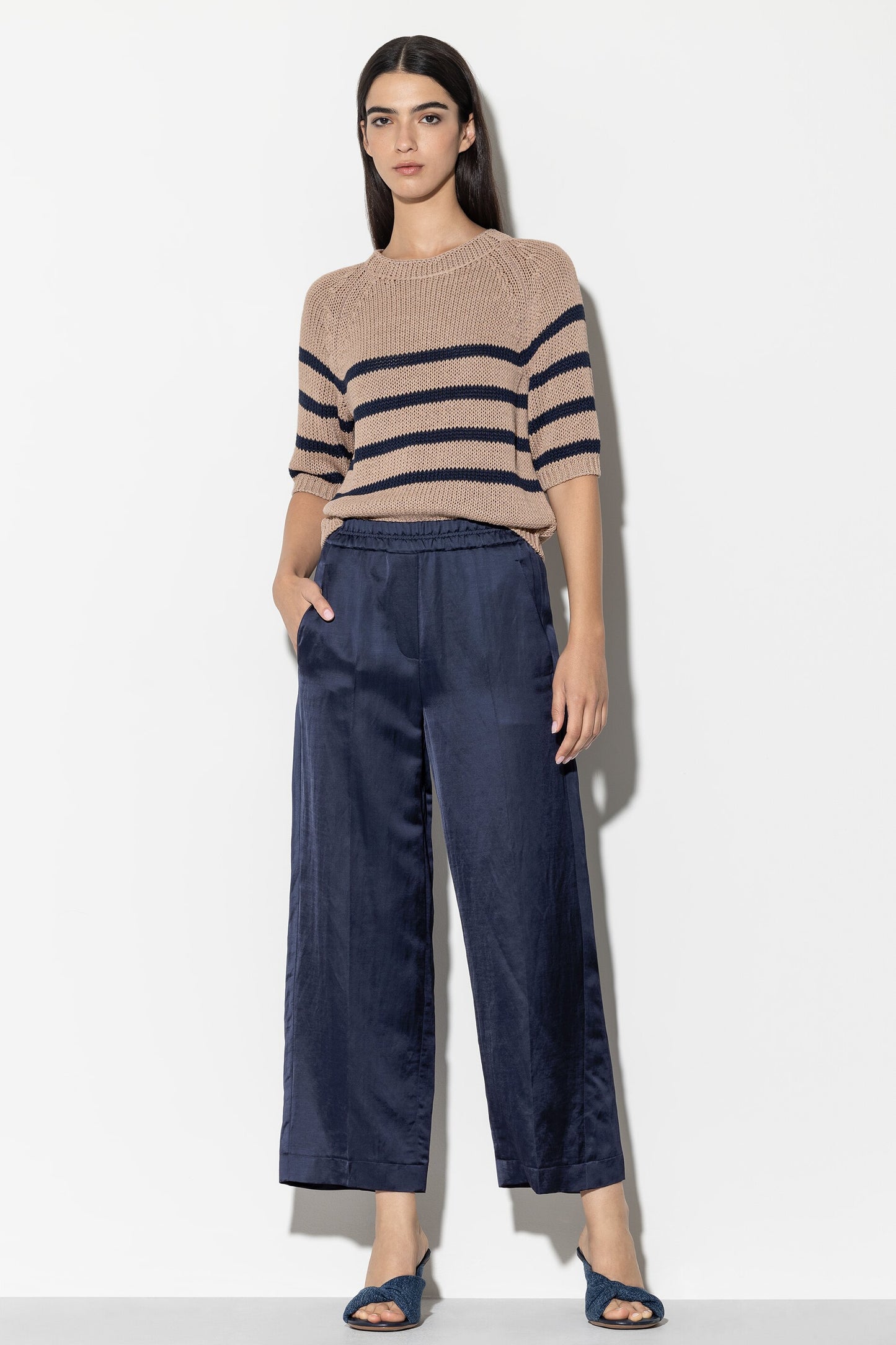 Wide-leg Linen Blend Pants