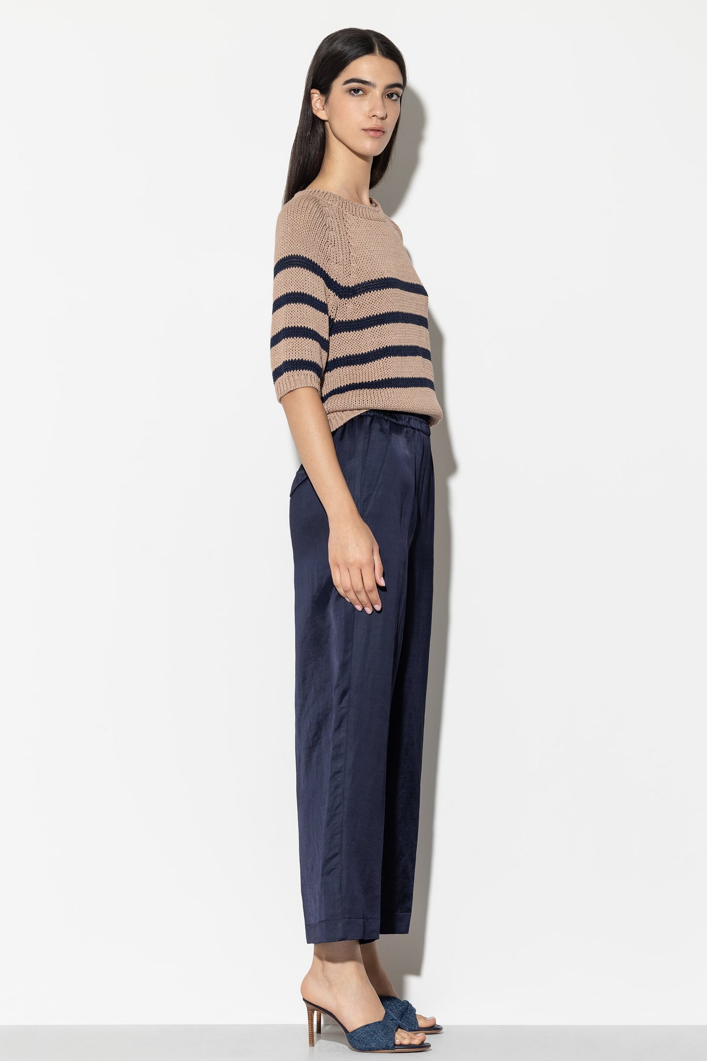 Wide-leg Linen Blend Pants