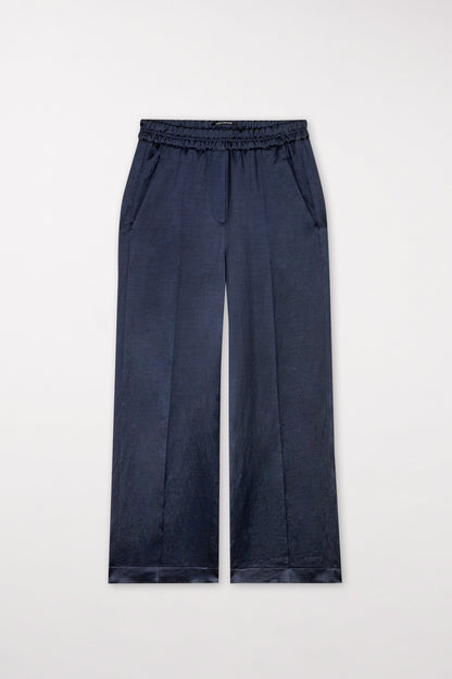 Wide-leg Linen Blend Pants