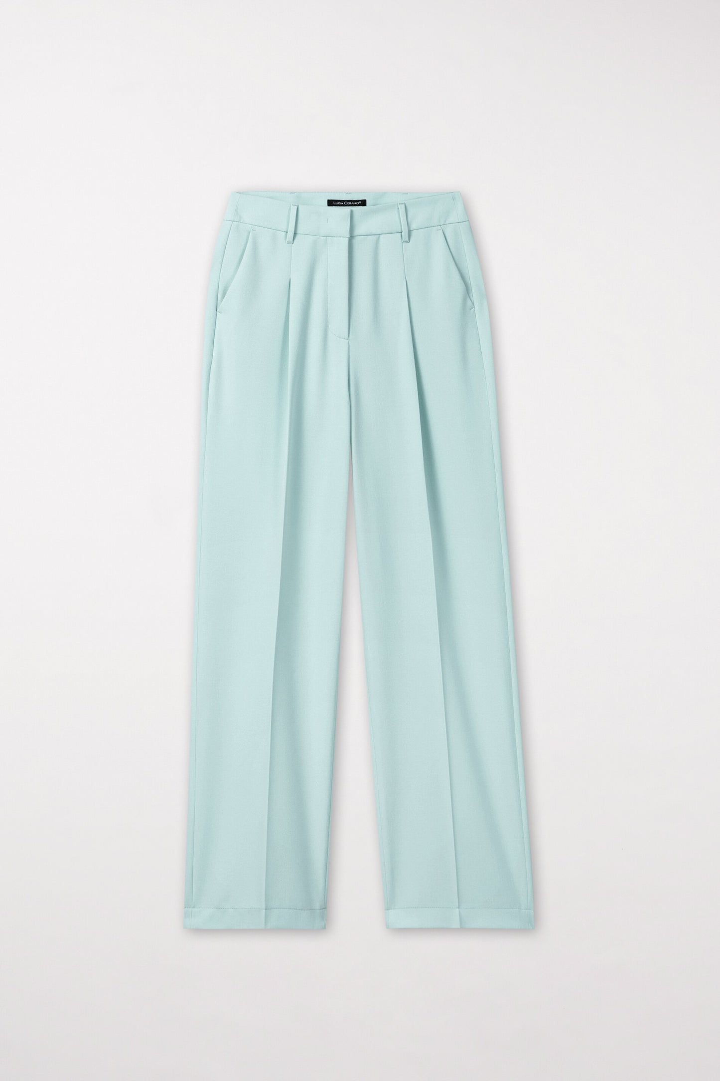 Wide-Leg Pants with Pleats