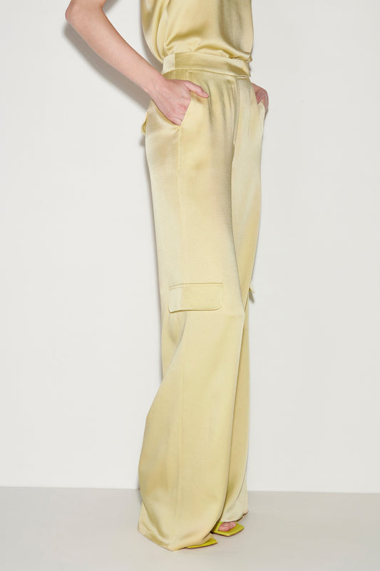 Satin Wide-Leg Pants
