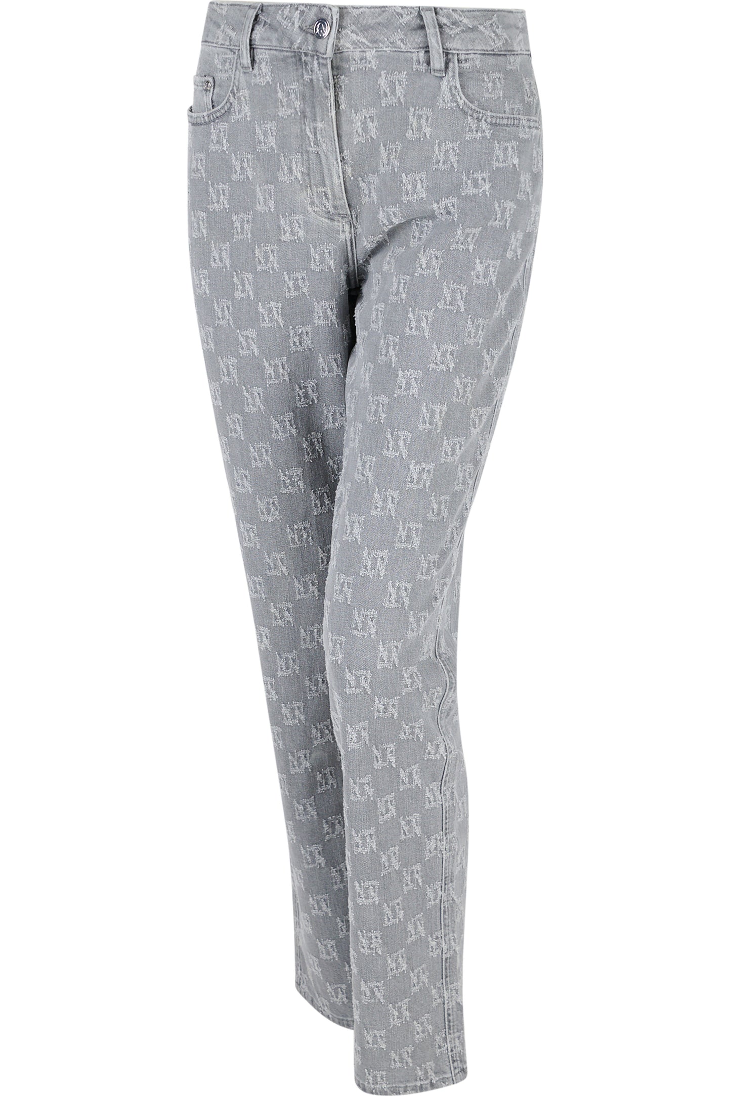 Jeans with a Checkerboard Pattern