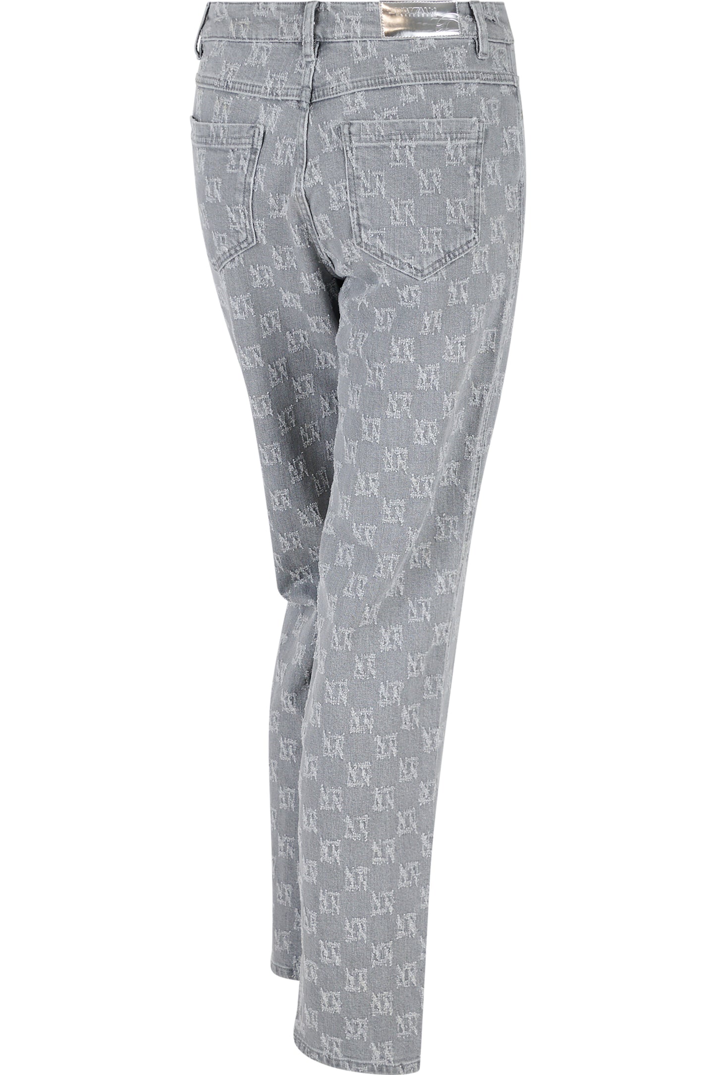 Jeans with a Checkerboard Pattern