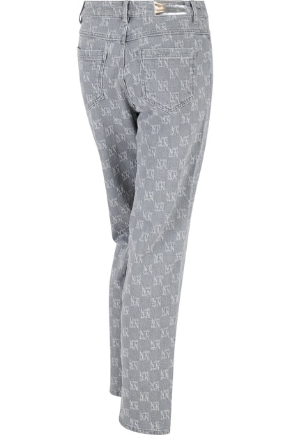 Jeans with a Checkerboard Pattern