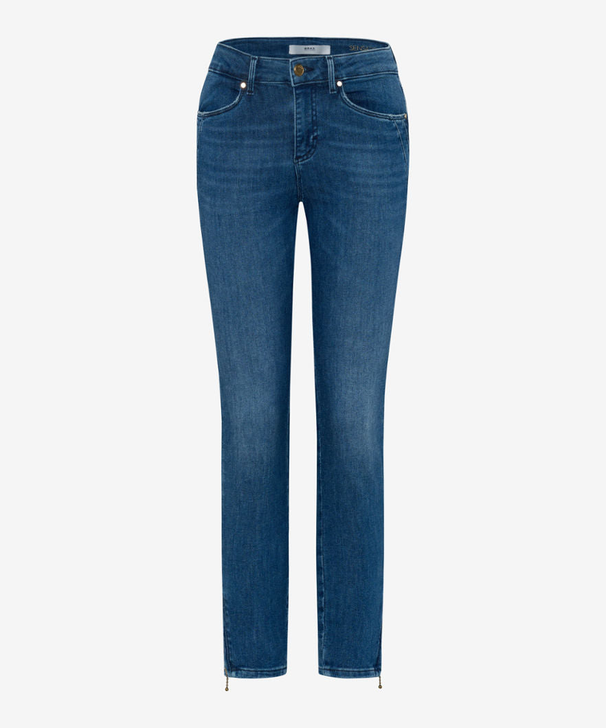 Drainpipe Jeans with Trendy Styling Details