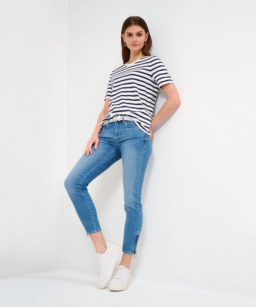 Drainpipe Jeans with Trendy Styling Details