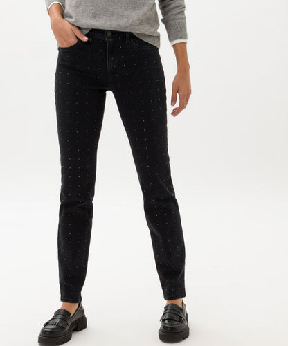 Five-Pocket-Jeans with Rhinestone