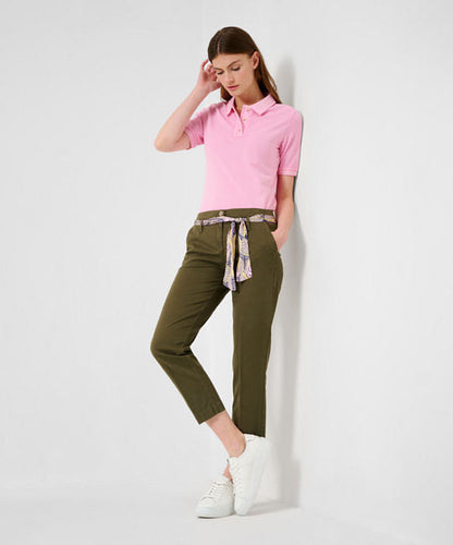 Cropped Pants with Decorative Cord