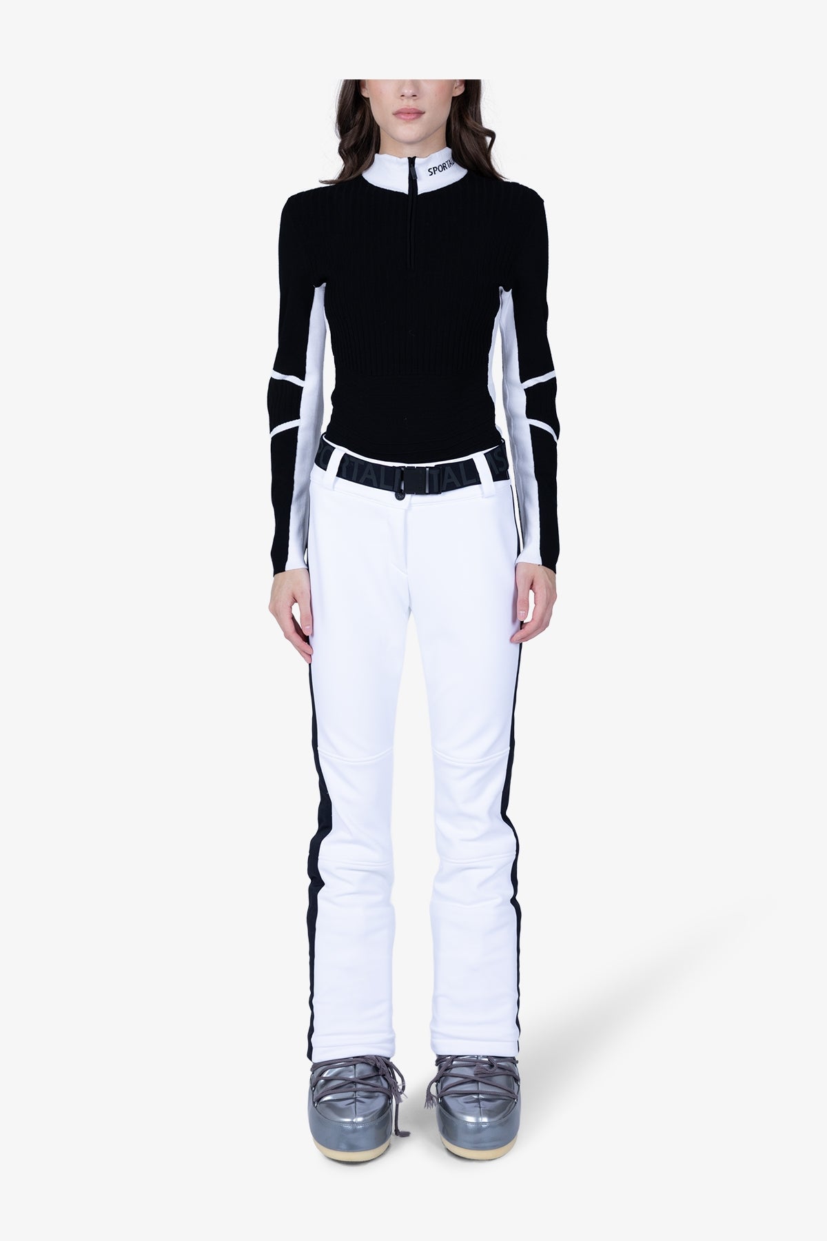 側飾邊微喇滑雪長褲