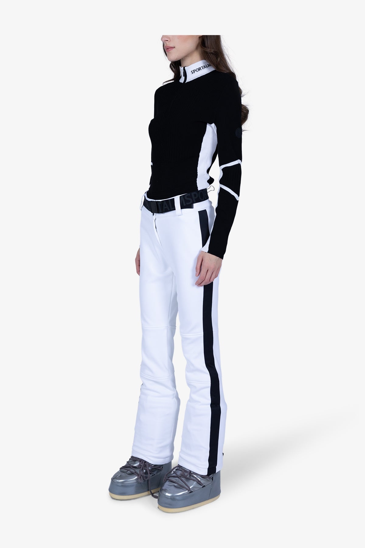 側飾邊微喇滑雪長褲