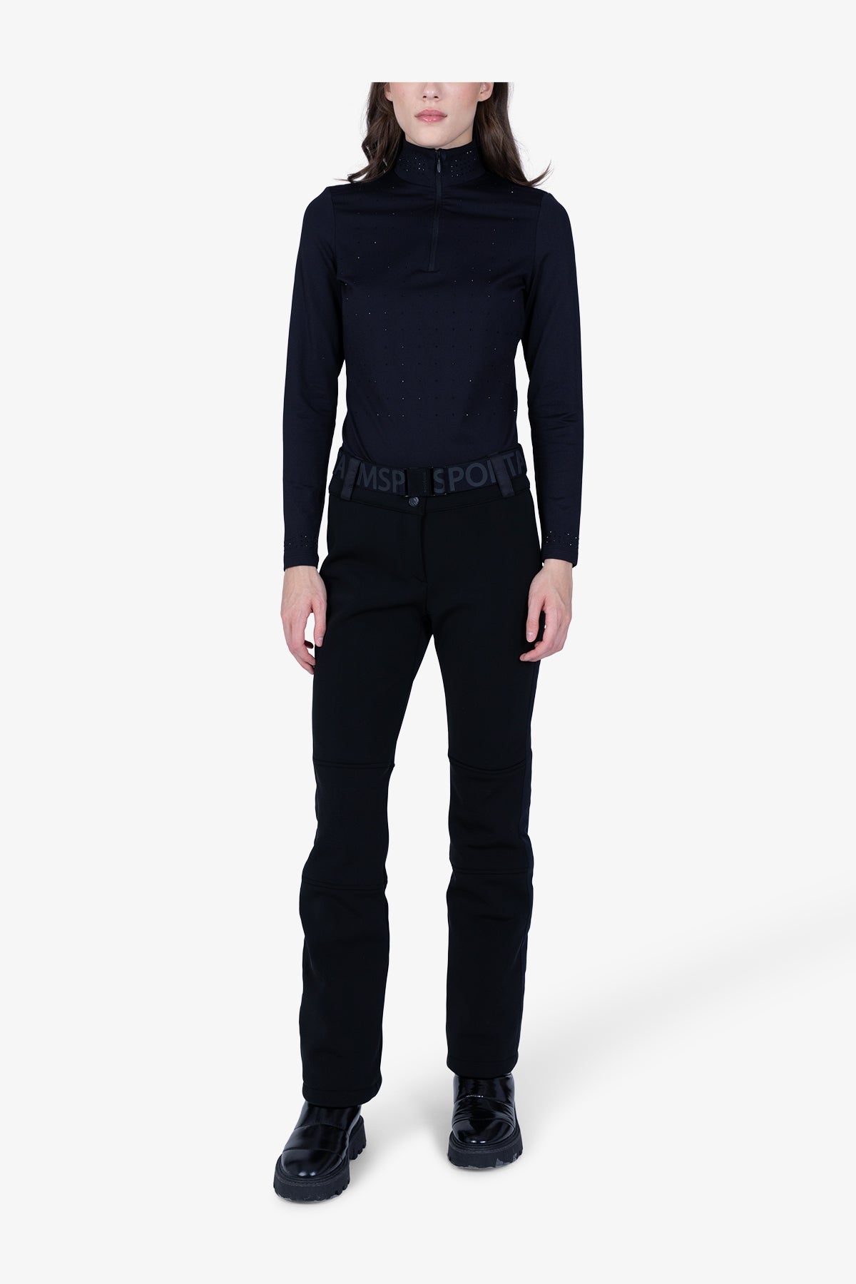 側飾邊微喇滑雪長褲