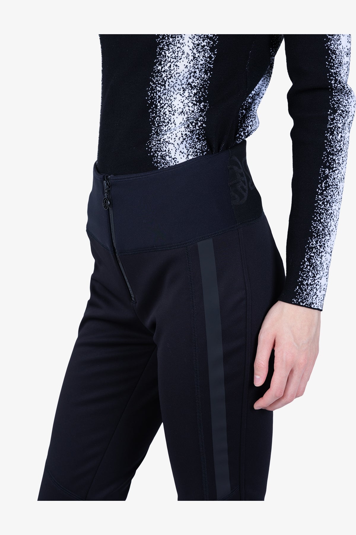 字母鬆緊腰修身長褲