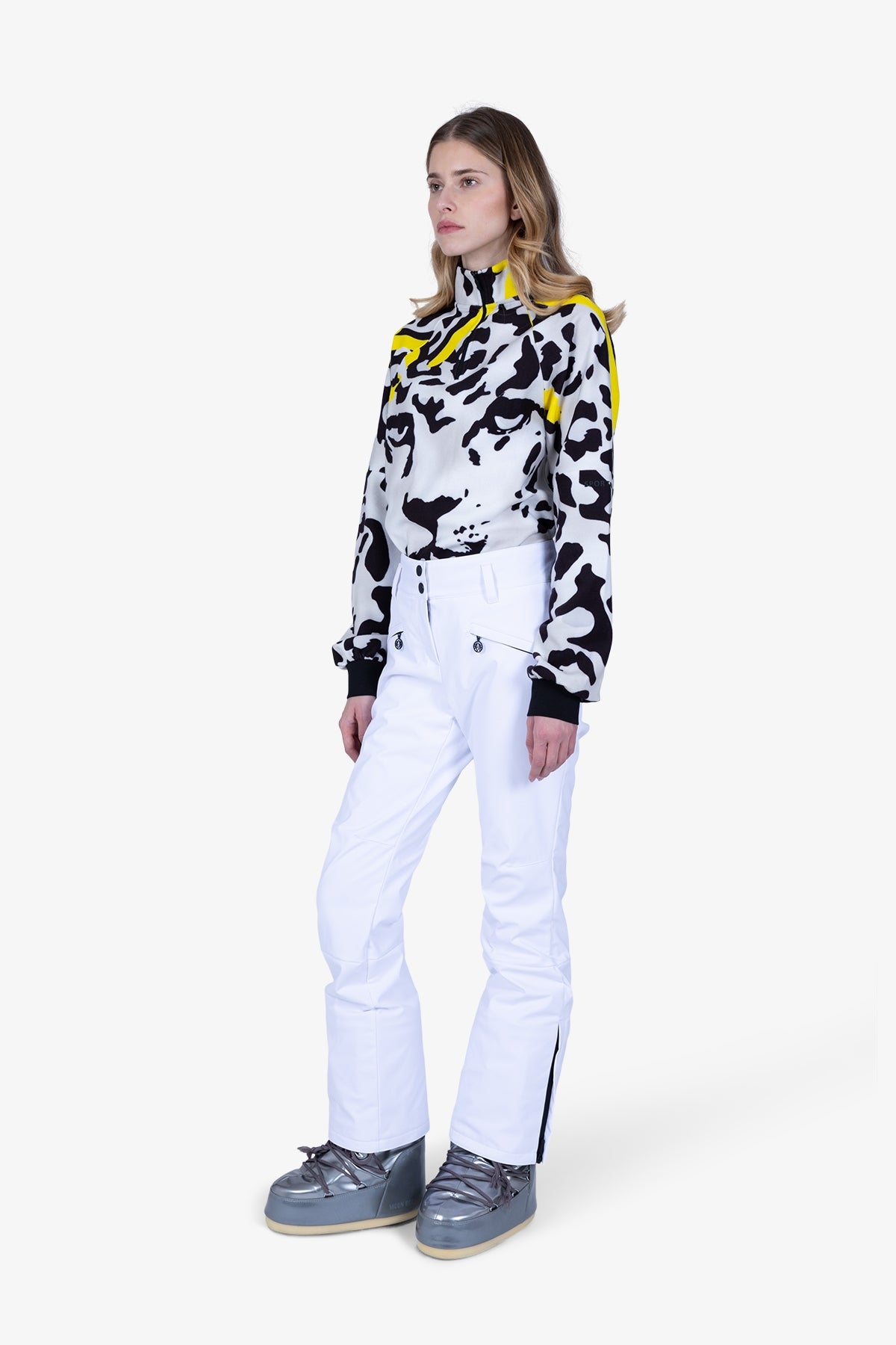 拉鏈口袋襯墊滑雪長褲