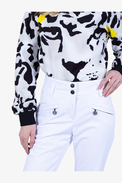 拉鏈口袋襯墊滑雪長褲