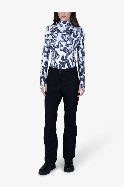 拉鏈口袋襯墊滑雪長褲