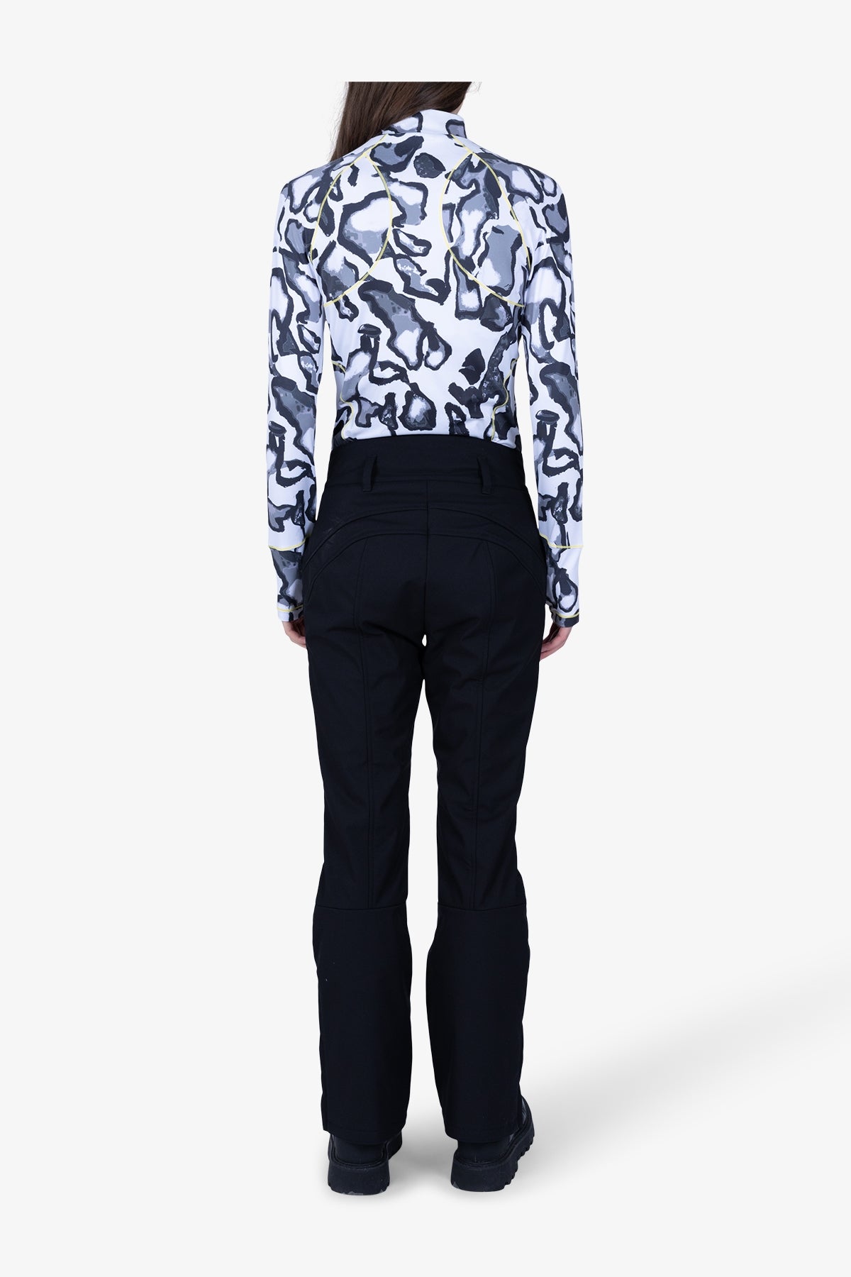 拉鏈口袋襯墊滑雪長褲