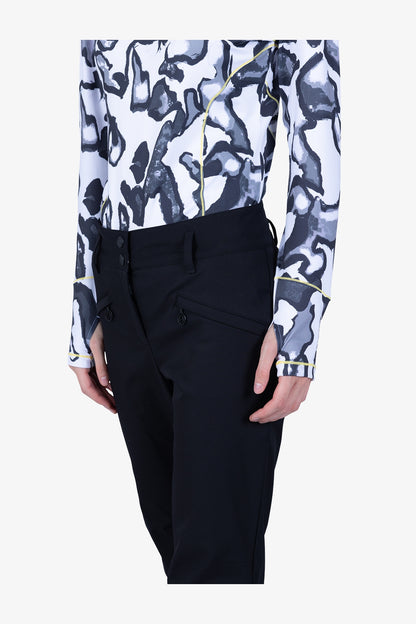 拉鏈口袋襯墊滑雪長褲