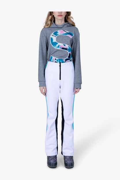 撞色側飾邊修身長褲