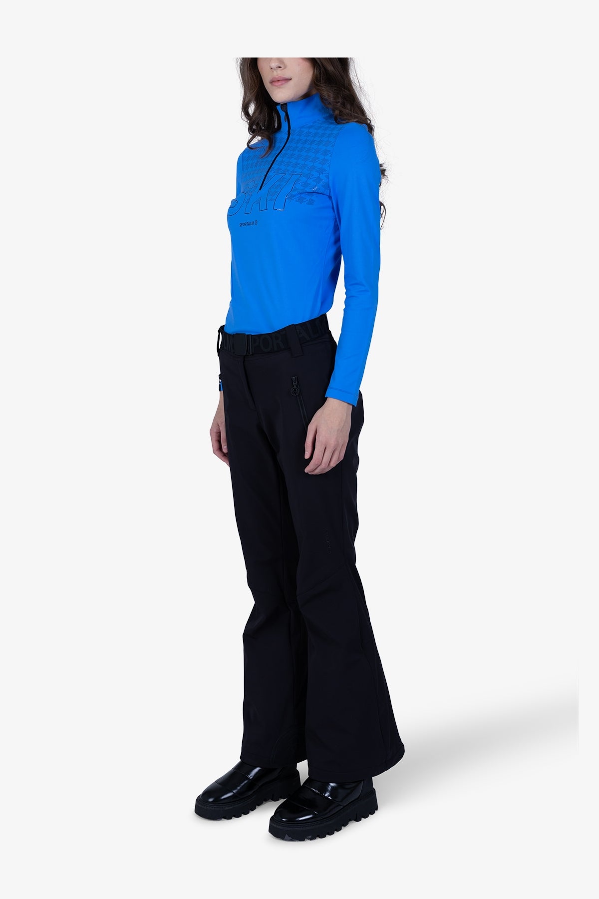 印字腰帶滑雪褲