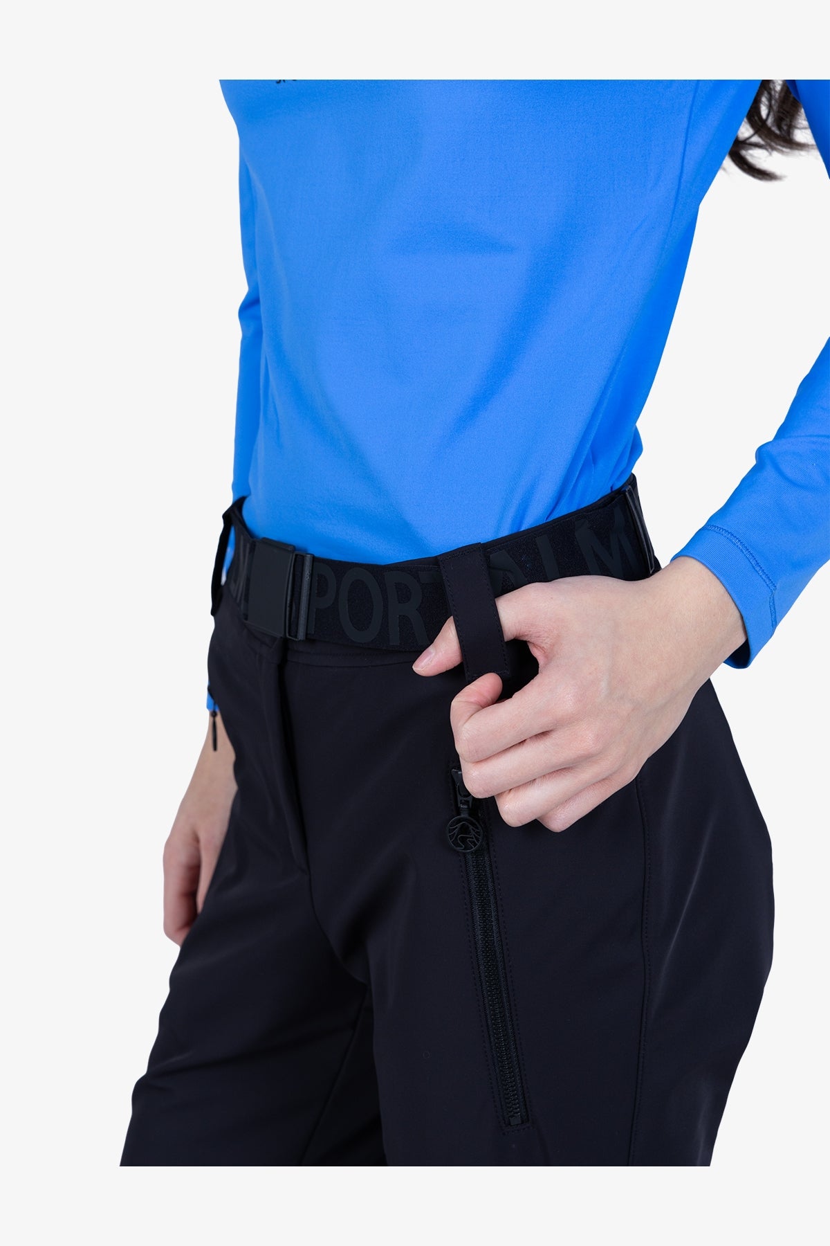 印字腰帶滑雪褲