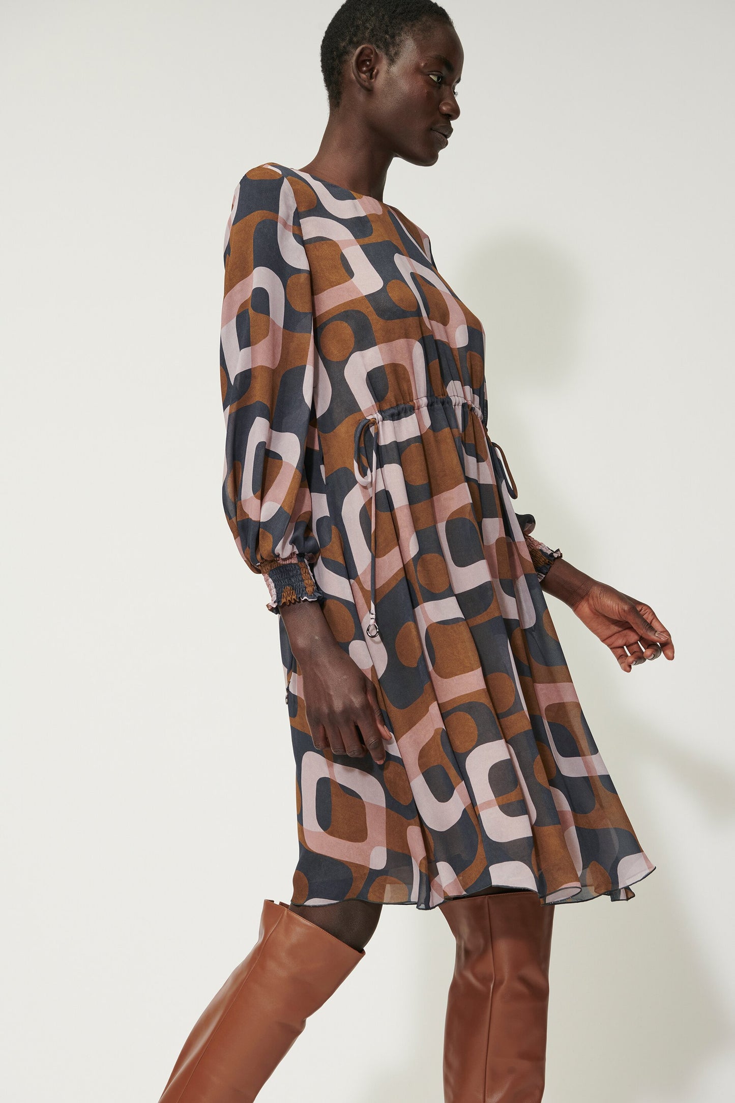Dress with Graphic Inspired Print
