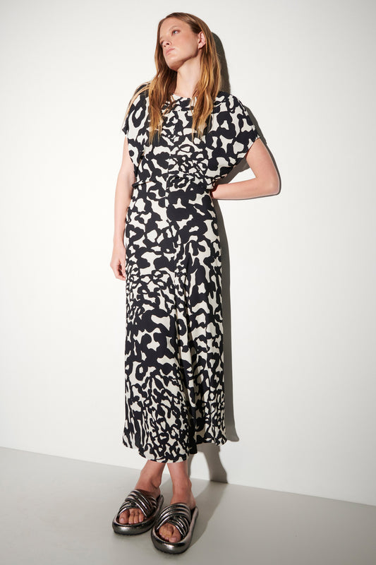 Maxi Dress with Animal Print