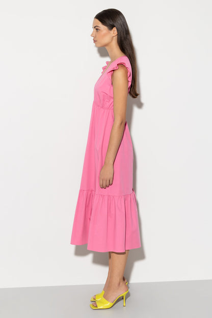 Flounce Dress with Smock Details