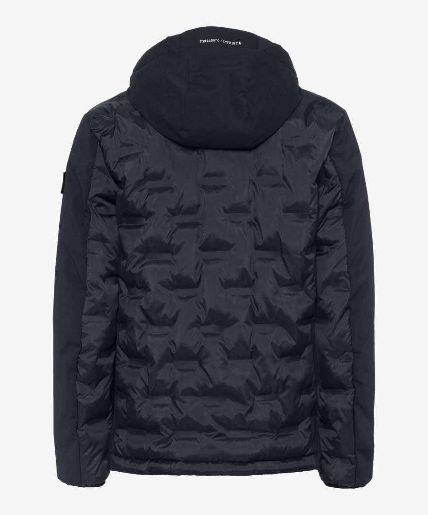 Quilted Jacket with Hood and Zipper Pocket