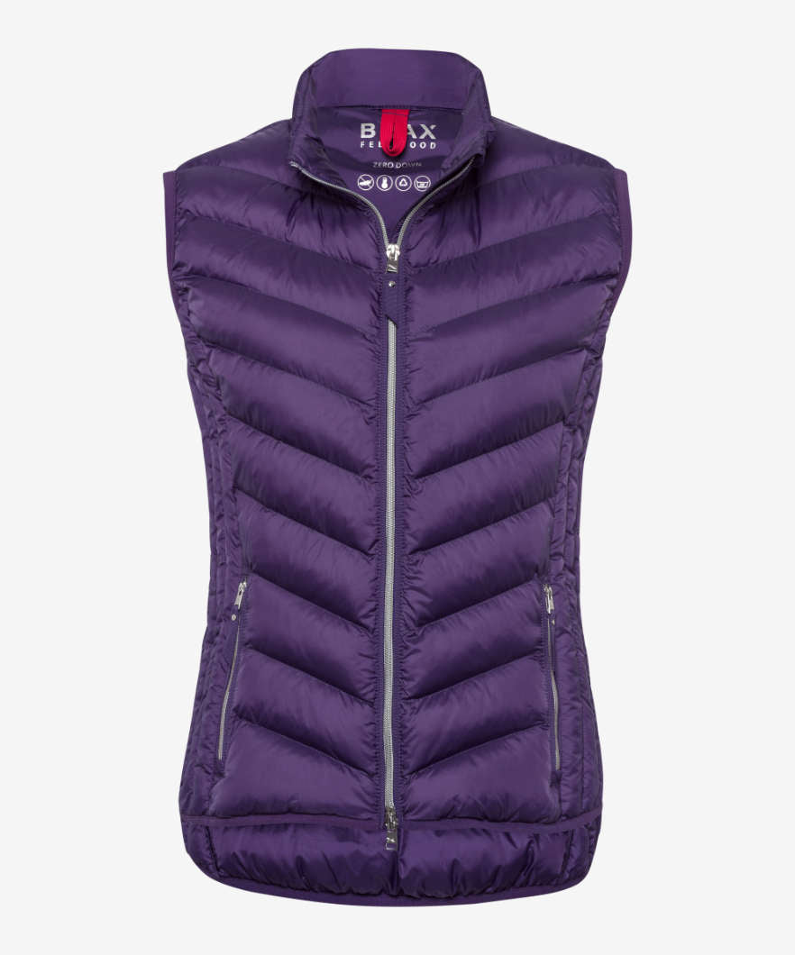 Quilted Vest with Zip-Up Collar