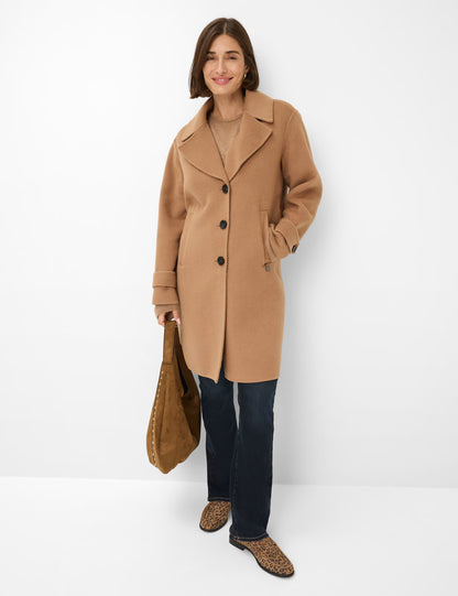 Doubleface: Mantel in Woll Mix