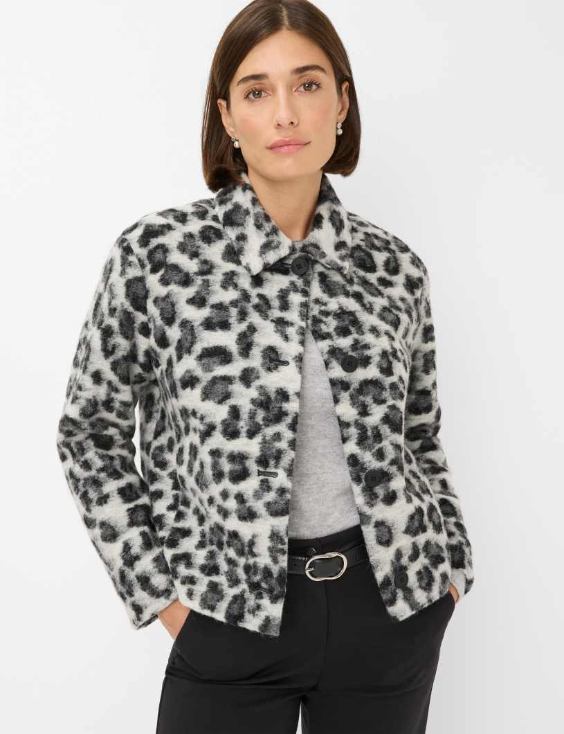 Jacquard: Jacket in Virgin Wool Blend