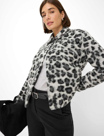 Jacquard: Jacket in Virgin Wool Blend