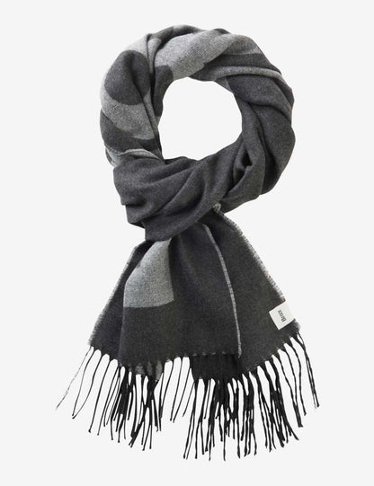 Logo印字流蘇圍巾