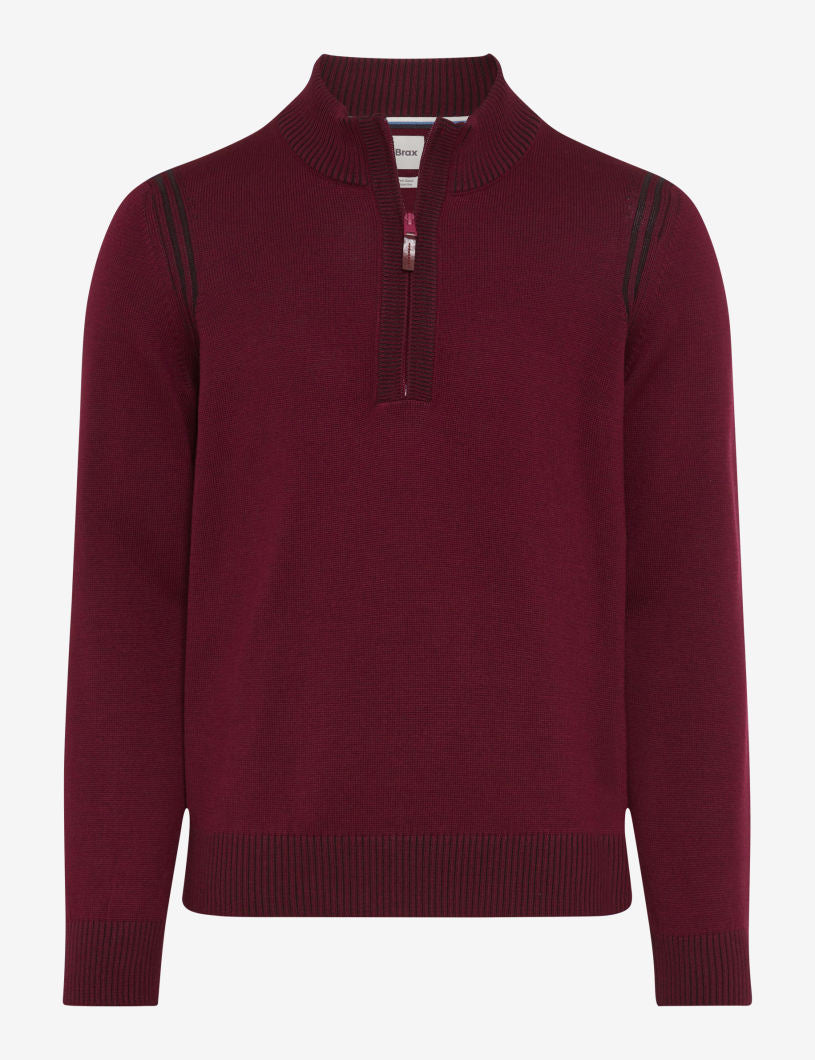 拉鏈立領長袖套頭衫