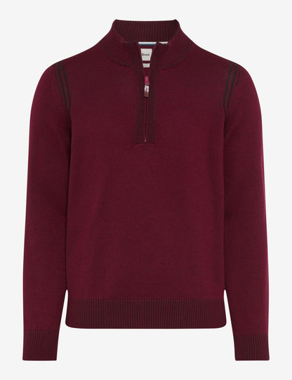 拉鏈立領長袖套頭衫