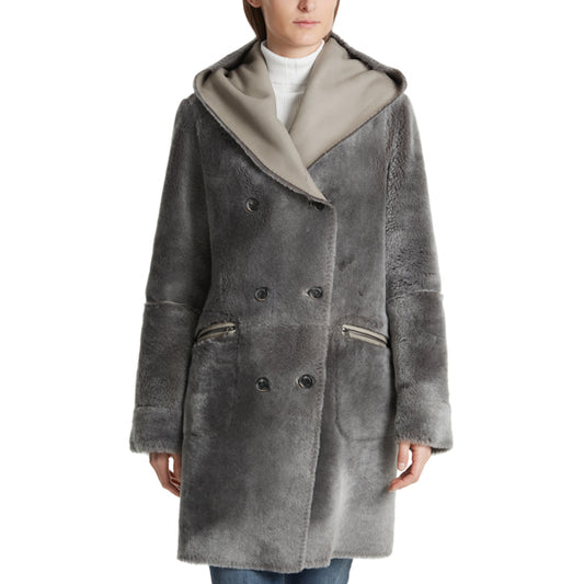 Reversible fur intergrated coat