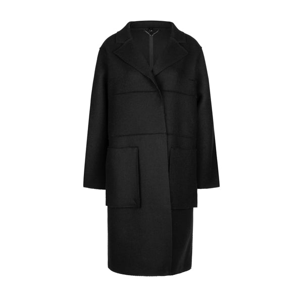 Coat with corded ribbons