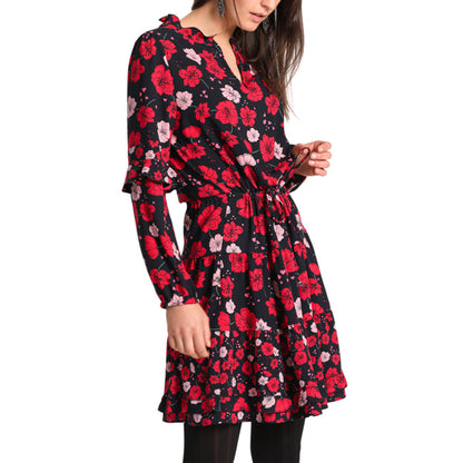 Flirty flounce dress with floral print