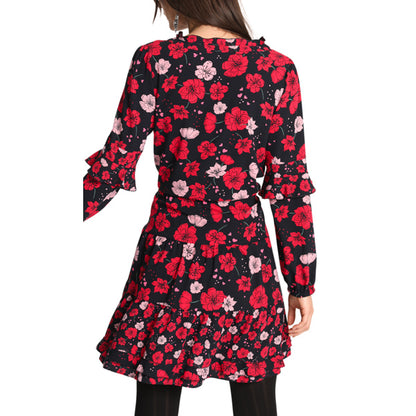 Flirty flounce dress with floral print
