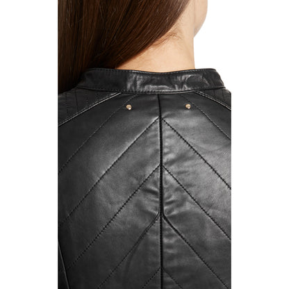 Leather jacket with rivets
