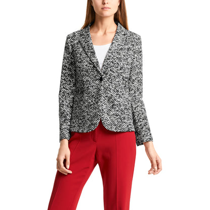 Blazer with tweed print