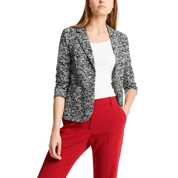 Blazer with tweed print