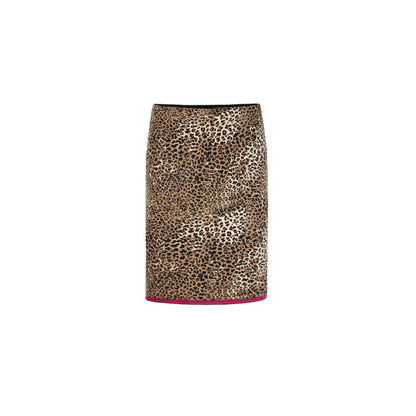 Jacquard skirt with leopard pattern
