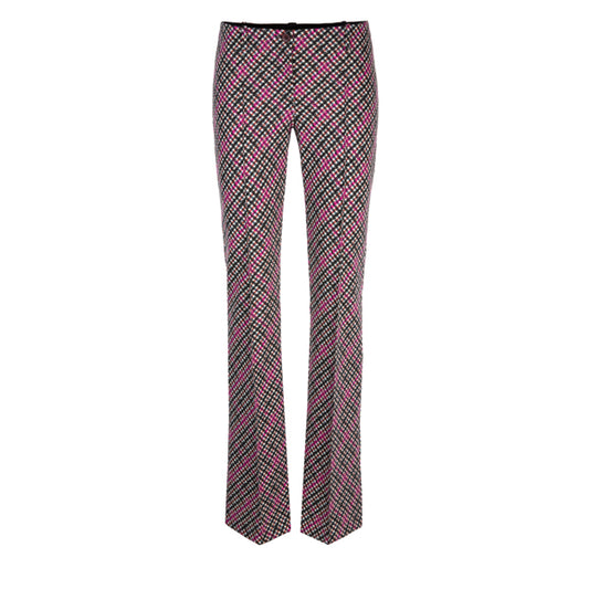 Checkered pants in neoprene