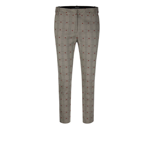 Cropped pants in jacquard fabric