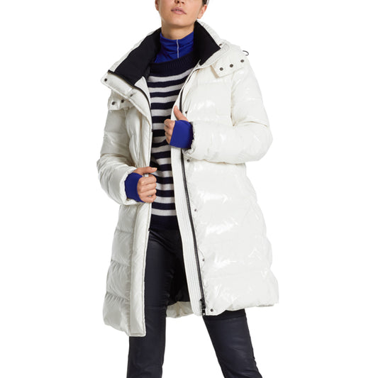 Glossy patent leather coat