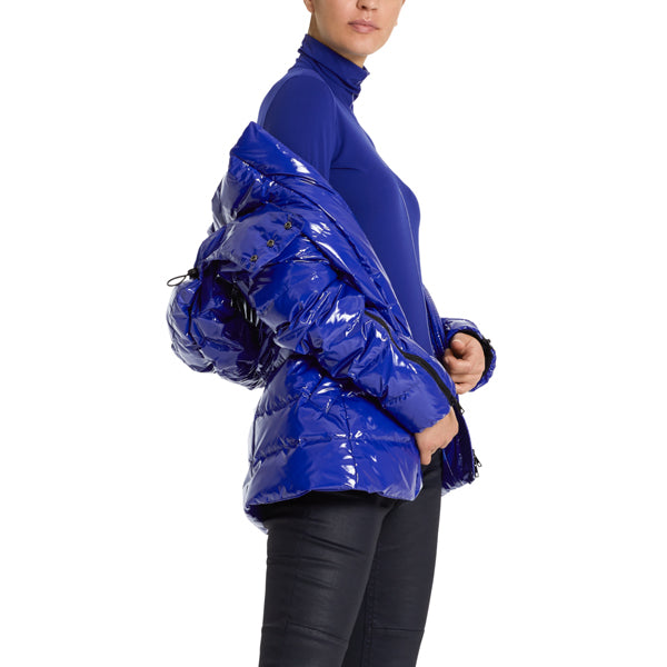 Glossy patent leather jacket
