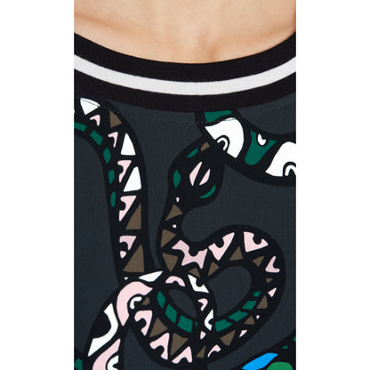 Dress with snake print