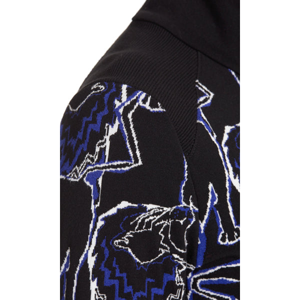 Jacquard jacket with lions